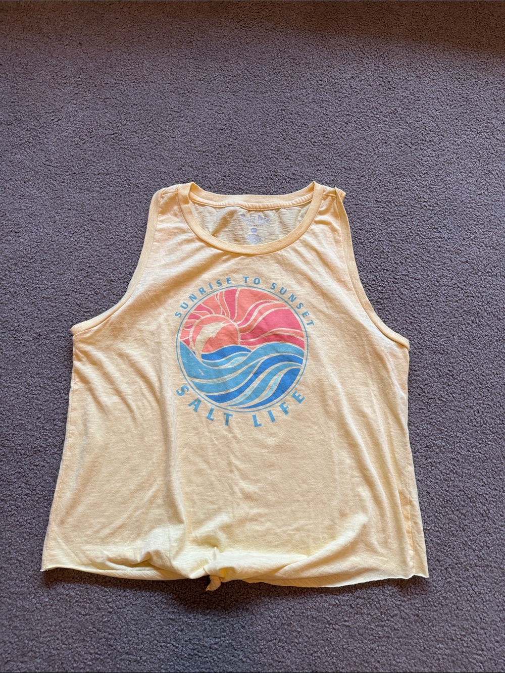 Salt Life Yellow Live Salty Logo Tank